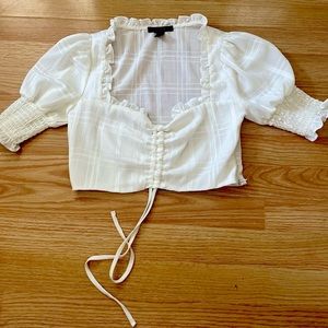 Forever 21 cream synch crop